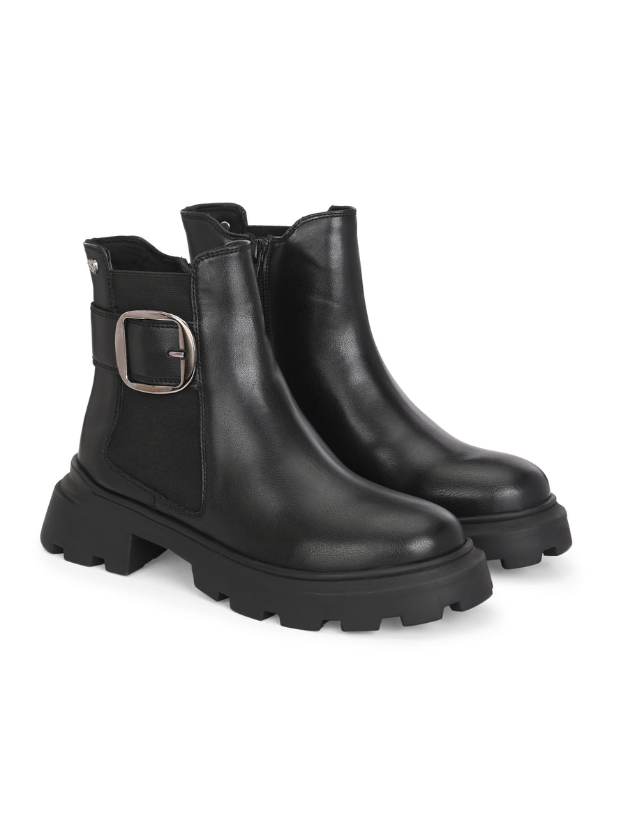 Theresa Ankle Chelsea Boots with buckle detail - Main Image