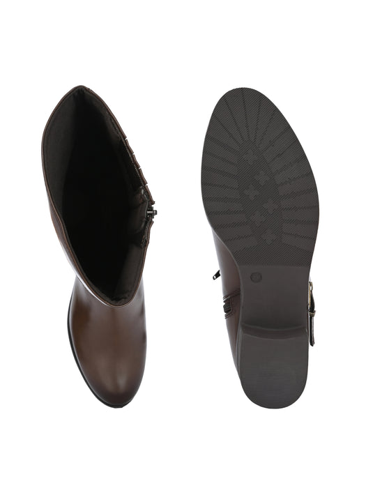 Sydney Long Boots with Ankle Buckle Strap