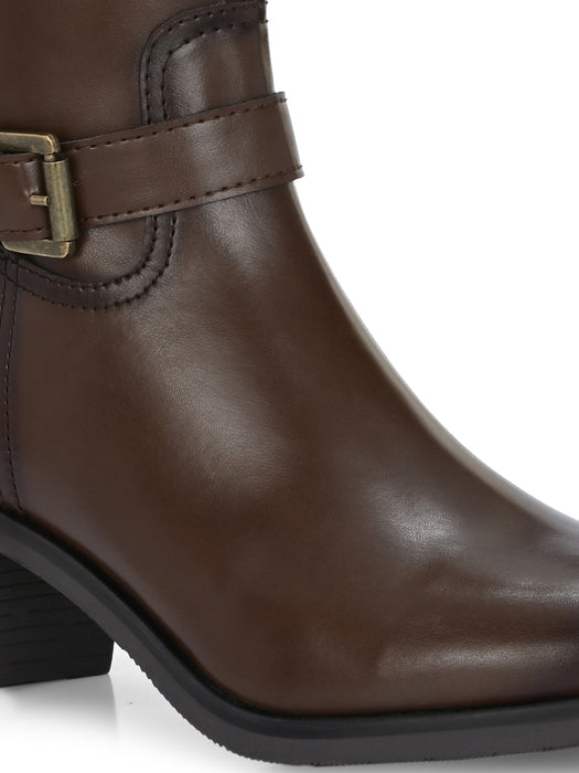 Sydney Long Boots with Ankle Buckle Strap