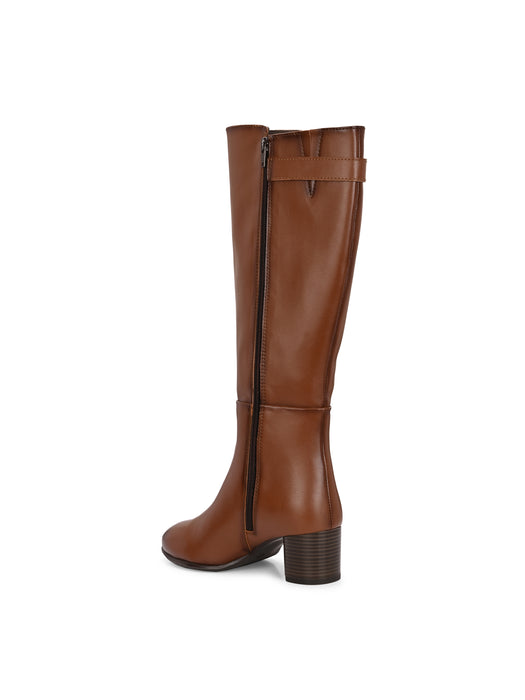 Helen Long Boots with buckle detail