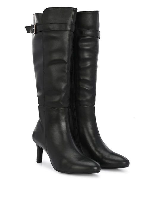 Callie Long Boots with buckle strap detail