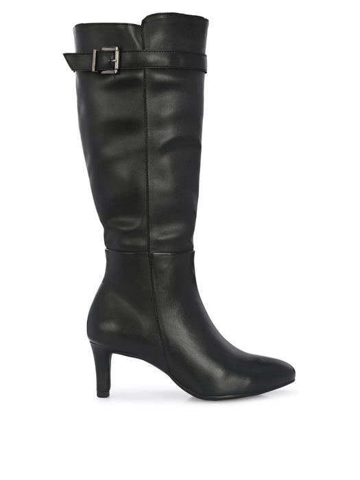 Callie Long Boots with buckle strap detail