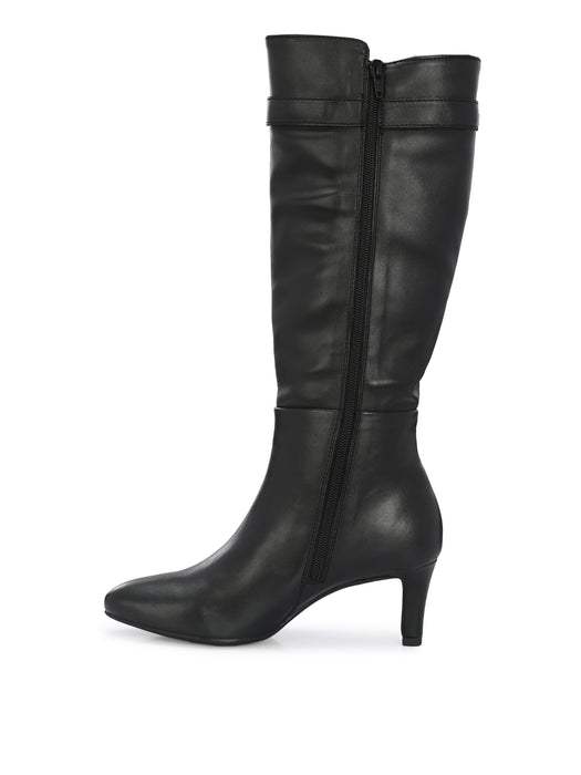 Callie Long Boots with buckle strap detail