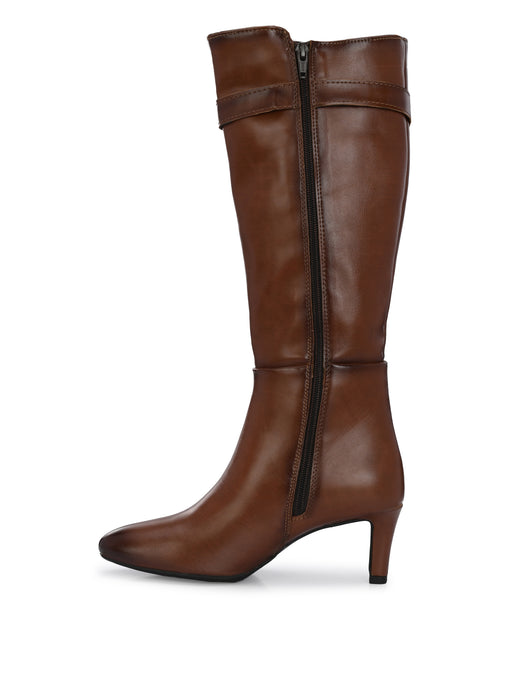 Callie Long Boots with buckle strap detail