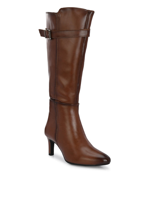 Callie Long Boots with buckle strap detail