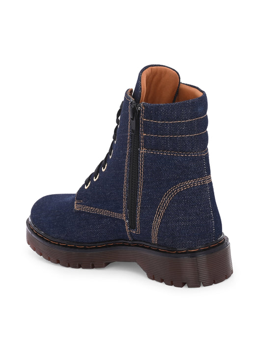 Scarlett Denim Derby Boots