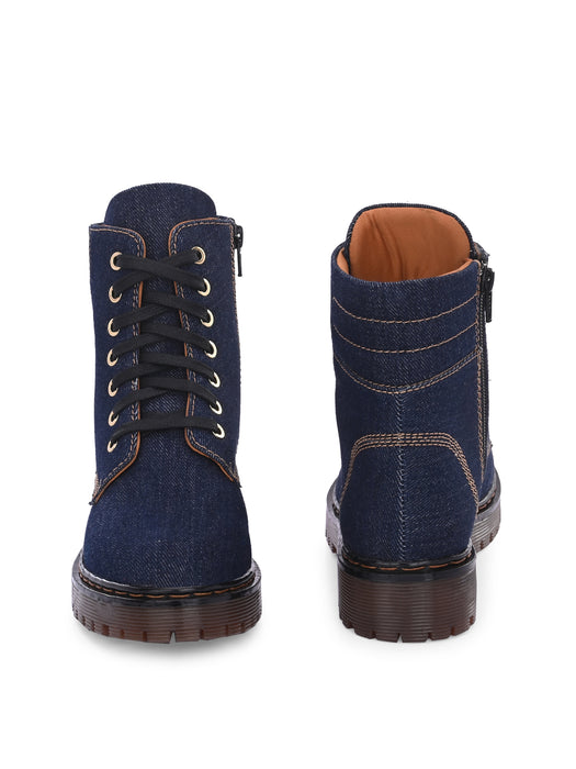 Scarlett Denim Derby Boots