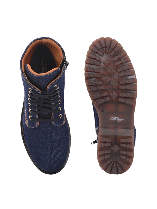 Scarlett Denim Derby Boots