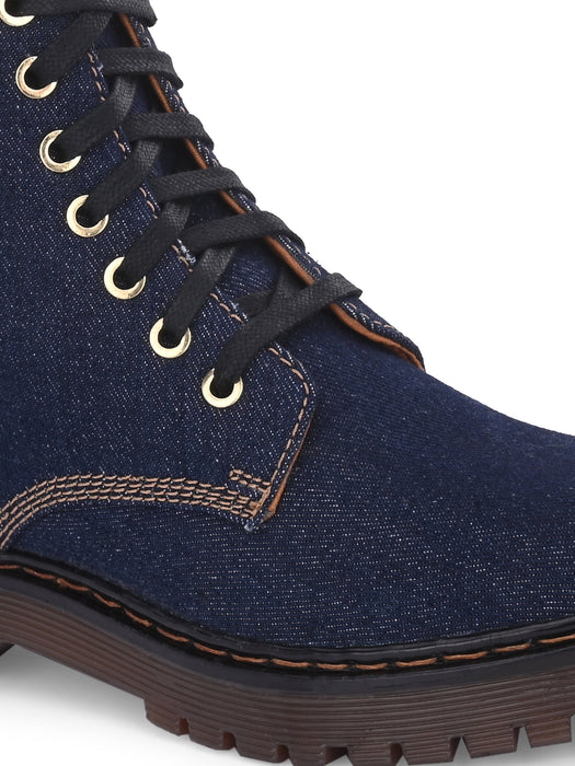 Scarlett Denim Derby Boots