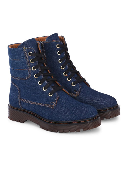 Scarlett Denim Derby Boots