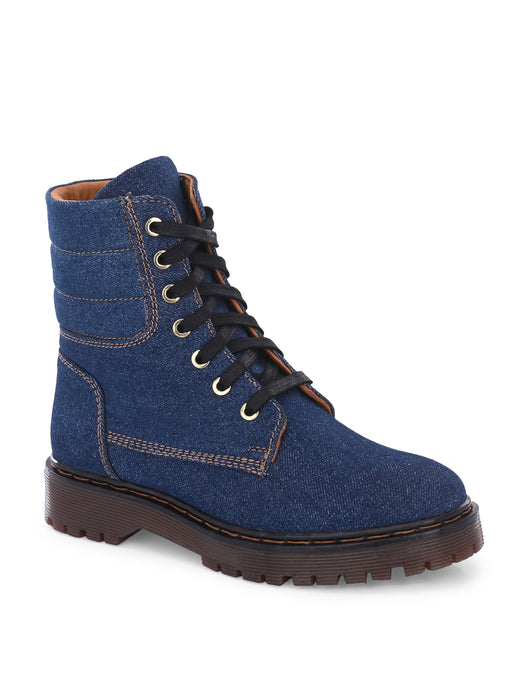 Scarlett Denim Derby Boots