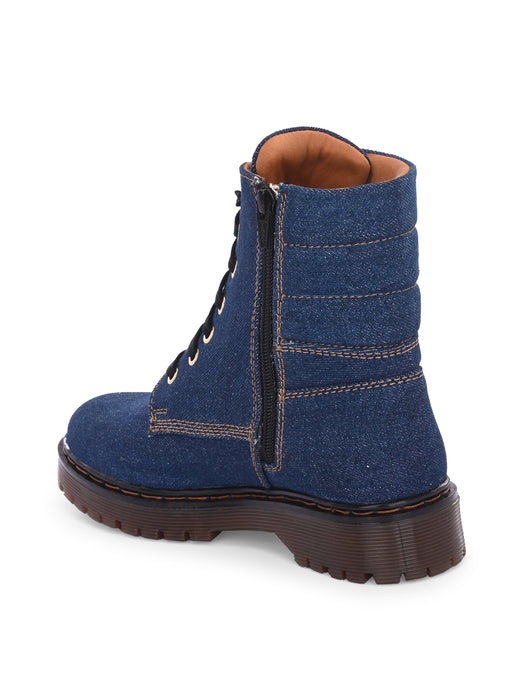 Scarlett Denim Derby Boots