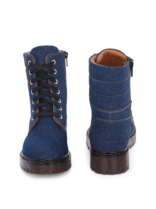 Scarlett Denim Derby Boots