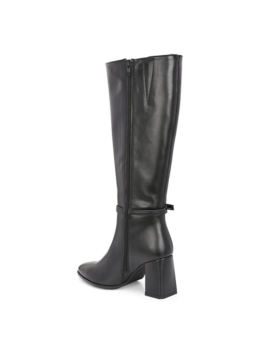 Dove Long Boots with crystal buckle