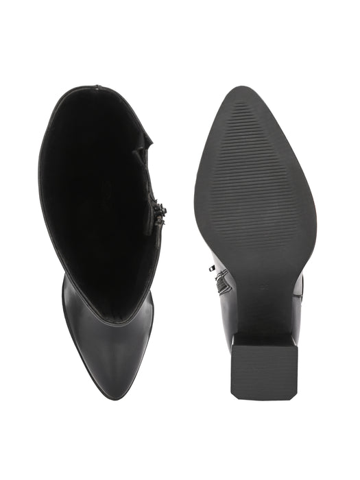 Dove Long Boots with crystal buckle