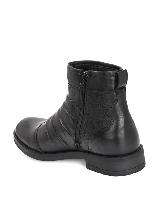 Alex Leather Boots with pleats