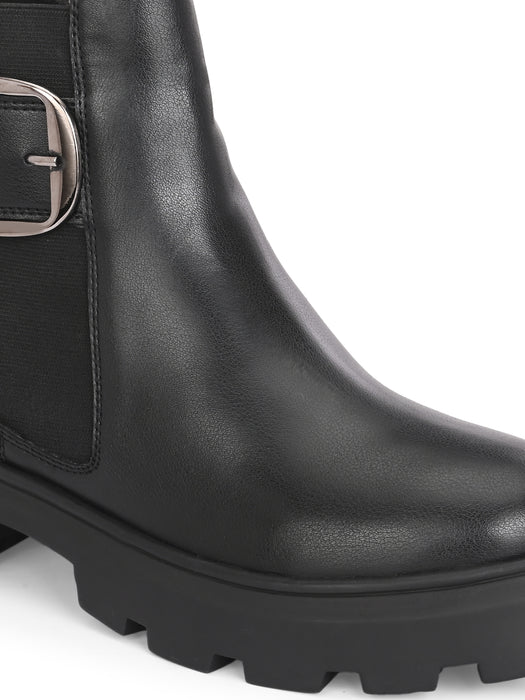 Theresa Ankle Chelsea Boots with buckle detail