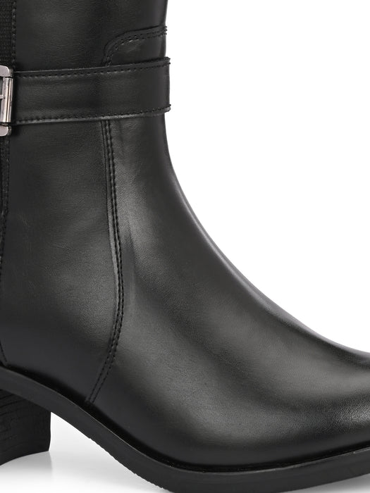 Sydney Long Boots with buckle detail