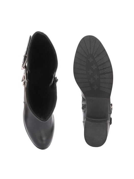 Sydney Long Boots with buckle detail