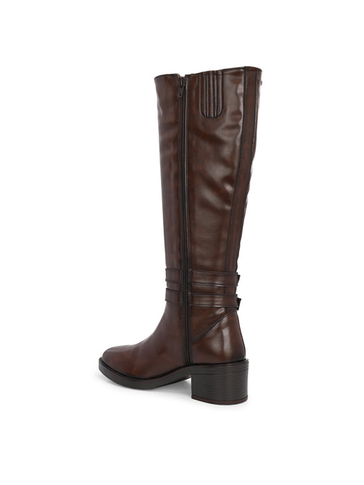 Vindy Long Boots with double buckle detail