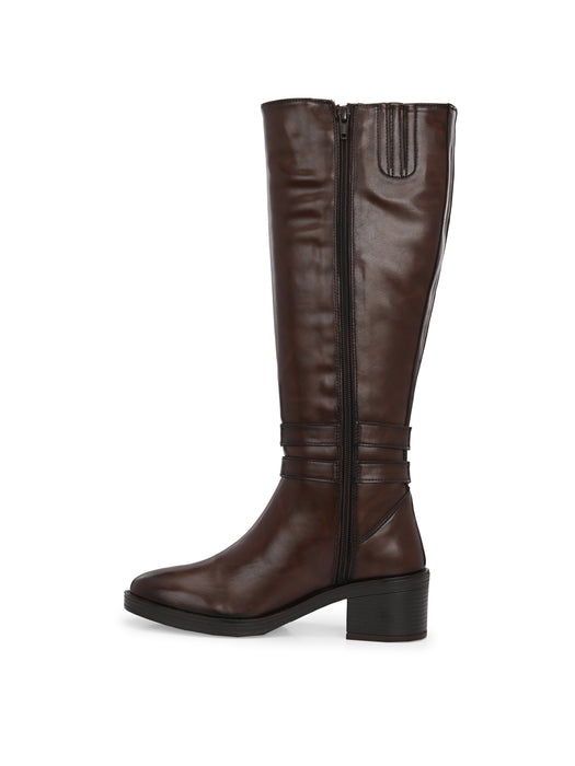 Vindy Long Boots with double buckle detail