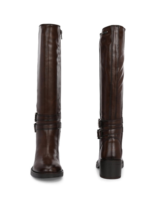 Vindy Long Boots with double buckle detail