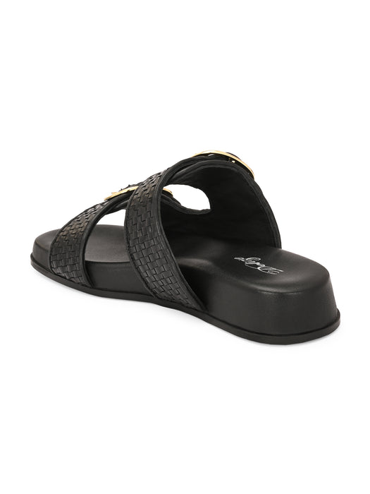 Caitlin woven leather Slides
