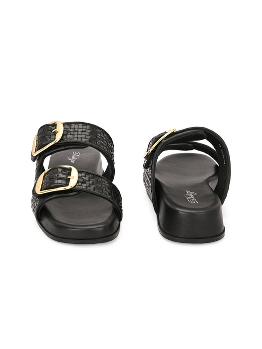 Caitlin woven leather Slides
