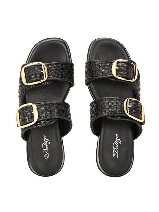 Caitlin woven leather Slides