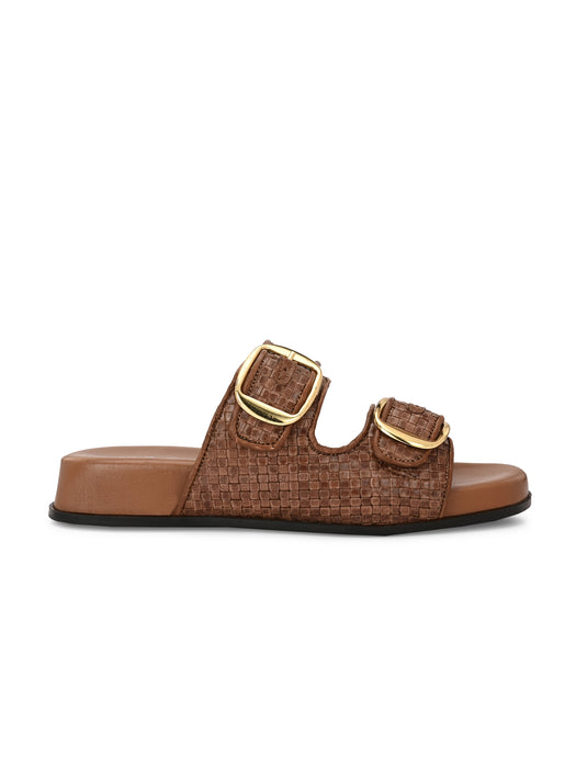 Caitlin woven leather Slides