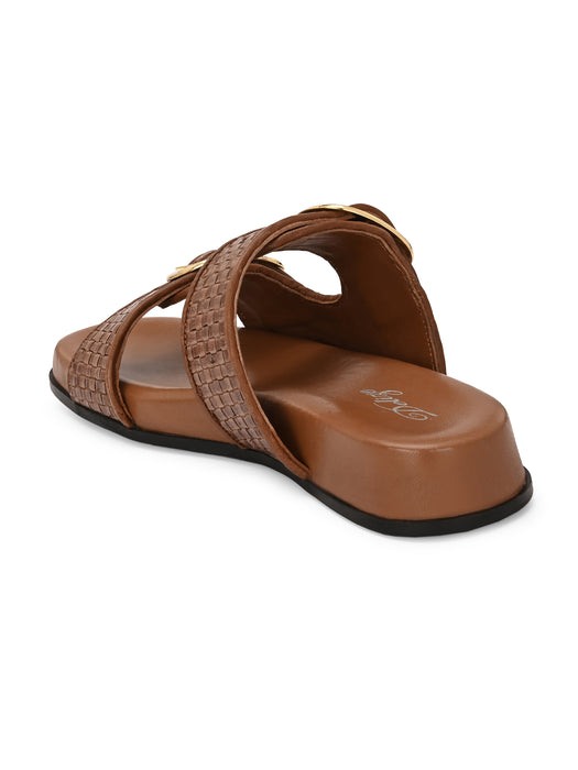 Caitlin woven leather Slides