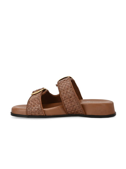 Caitlin woven leather Slides