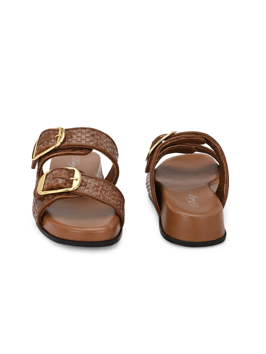 Caitlin woven leather Slides