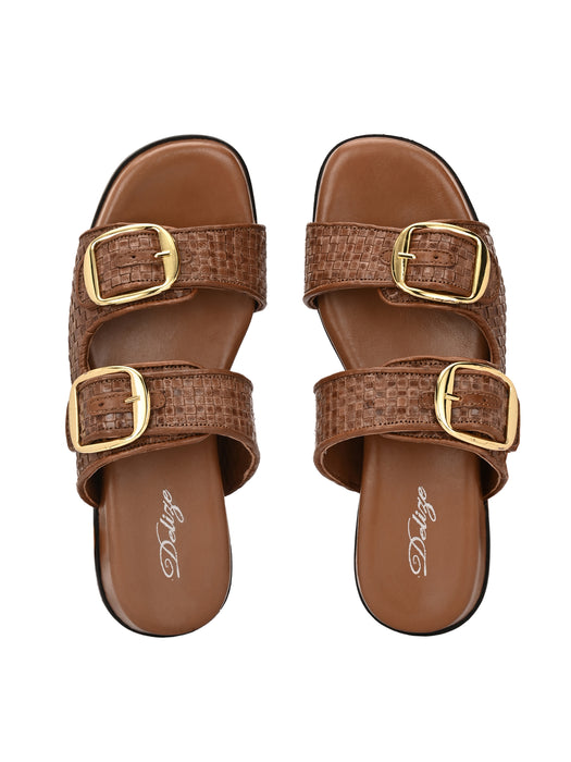 Caitlin woven leather Slides