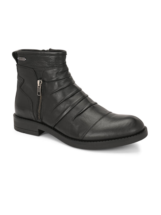 Alex Leather Boots with pleats