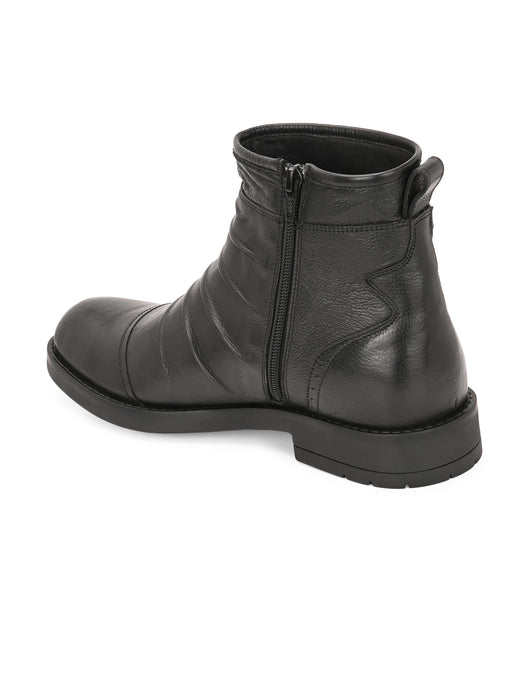 Alex Leather Boots with pleats