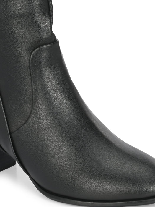 Helen Ankle Length Boots with wrinkle effect