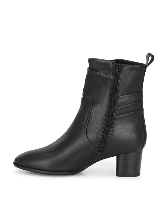 Helen Ankle Length Boots with wrinkle effect