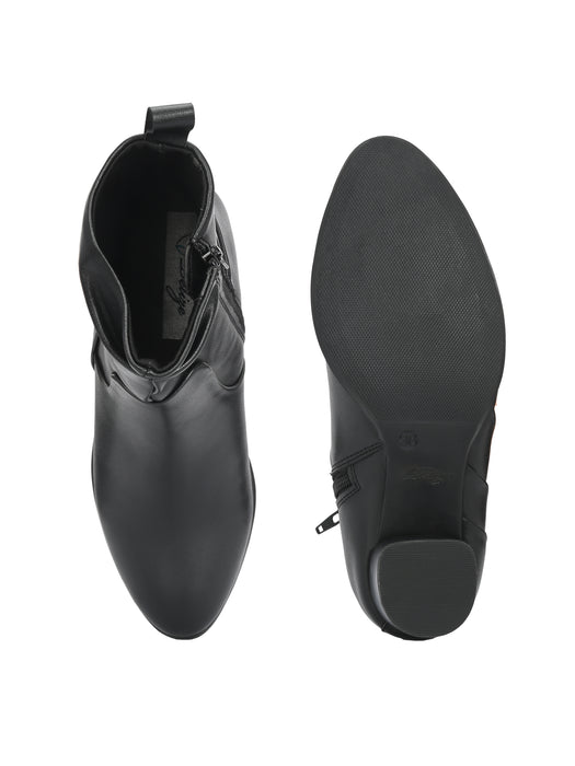 Helen Ankle Length Boots with wrinkle effect