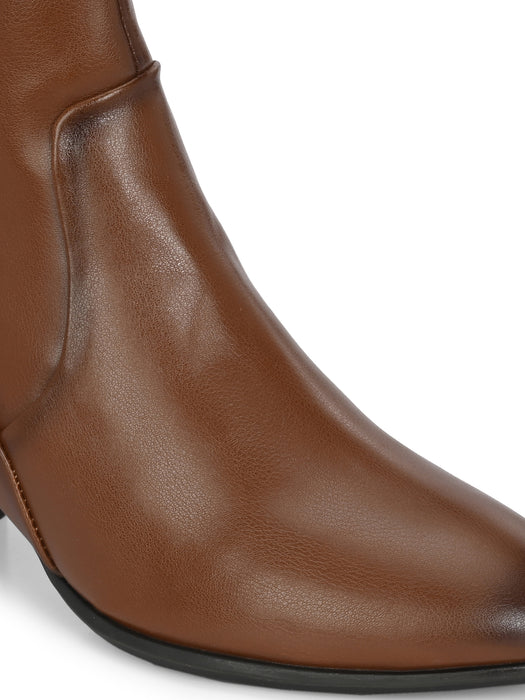 Helen Ankle Length Boots with wrinkle effect
