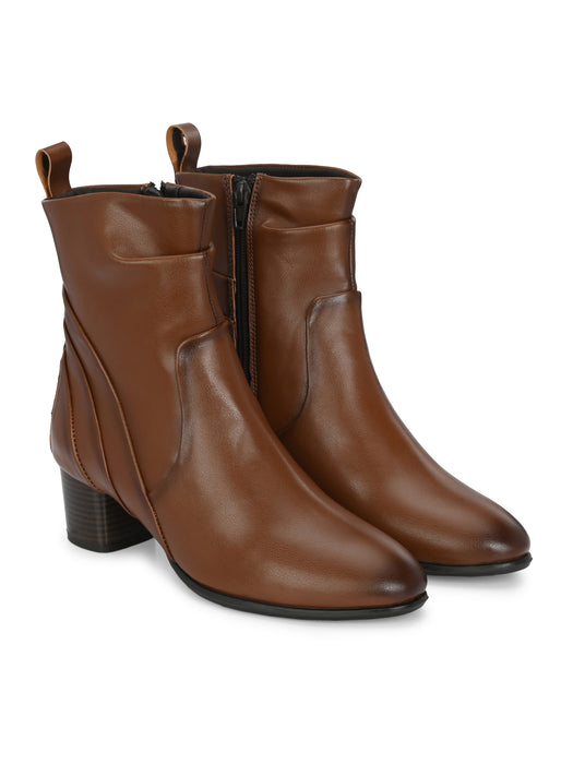 Helen Ankle Length Boots with wrinkle effect