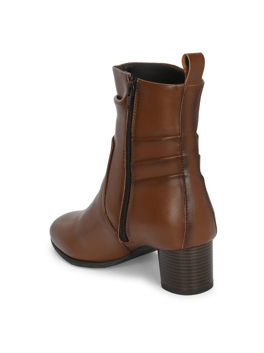 Helen Ankle Length Boots with wrinkle effect