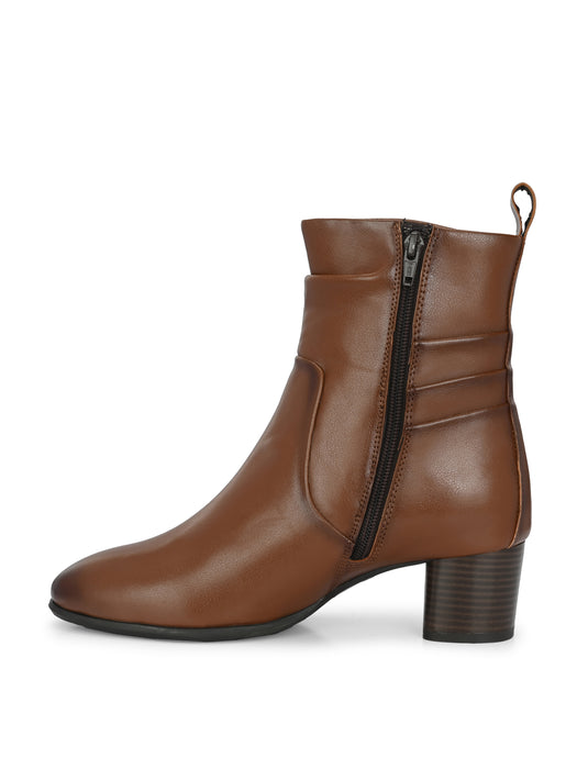 Helen Ankle Length Boots with wrinkle effect
