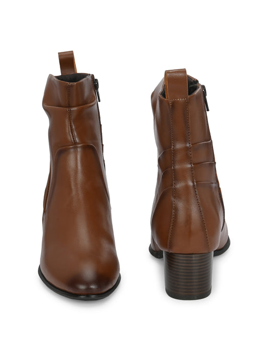 Helen Ankle Length Boots with wrinkle effect