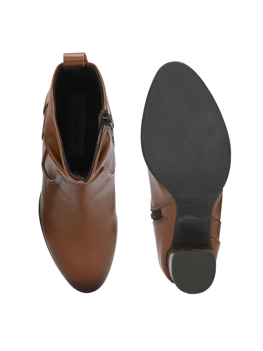 Helen Ankle Length Boots with wrinkle effect