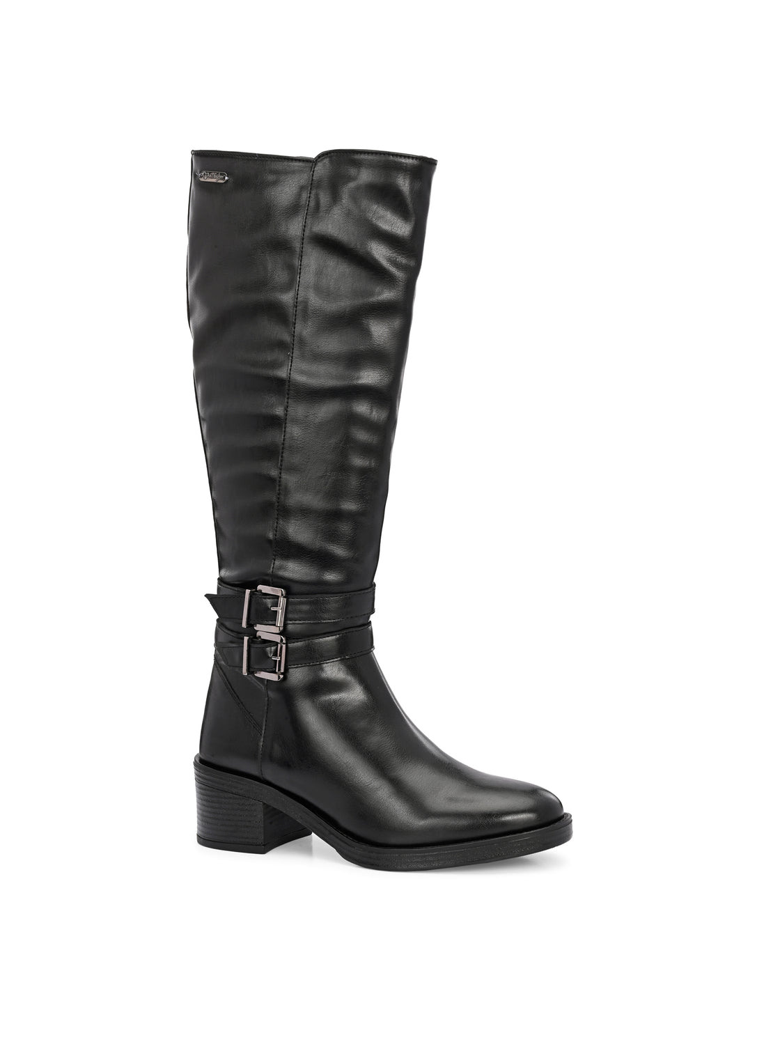 Vindy Long Boots with double buckle detail