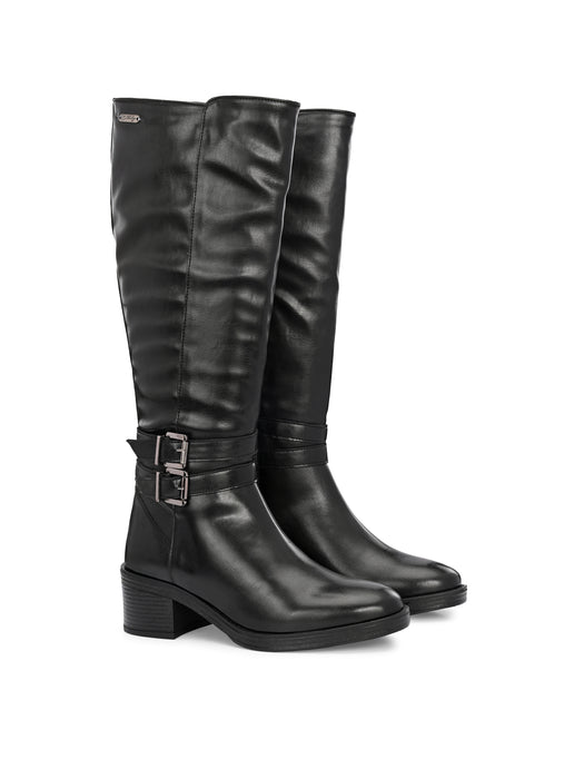 Vindy Long Boots with double buckle detail