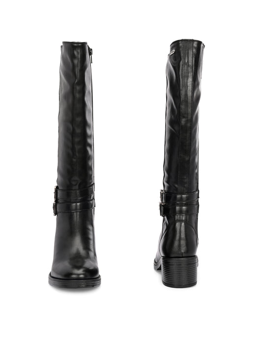Vindy Long Boots with double buckle detail