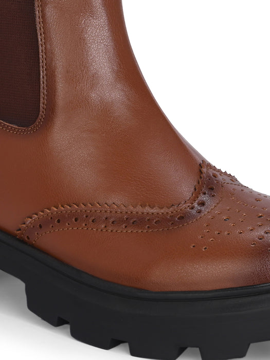 Theresa Women's Chelsea Brogue Boots
