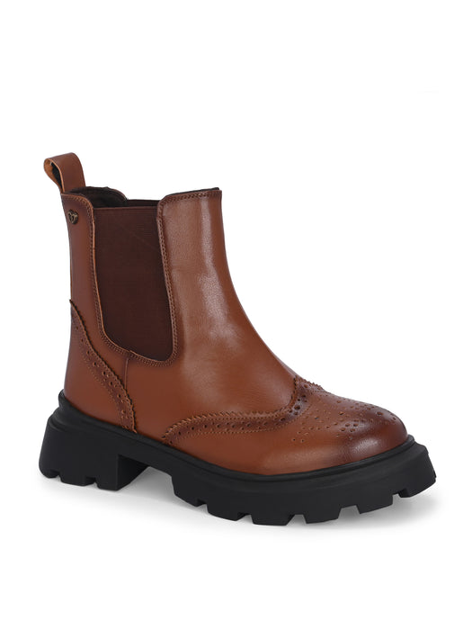 Theresa Women's Chelsea Brogue Boots